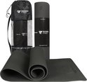 Yoga mat - Fitness mat zwart - Sport mat - Yogamat anti slip & eco - Extra Dik - Duurzaam TPE materiaal - Incl Draagtas van Rockerz Fitness®