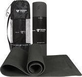 Yoga mat - Fitness mat zwart - Sport mat - Yogamat anti slip & eco - Extra Dik - Duurzaam TPE materiaal - Incl Draagtas van Rockerz Fitness® - Valentijnsdag cadeau
