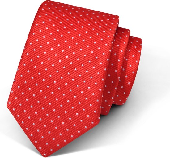 Premium Ties - Luxe Stropdas Heren - Polyester - Rood - Incl. Luxe Gift Box!