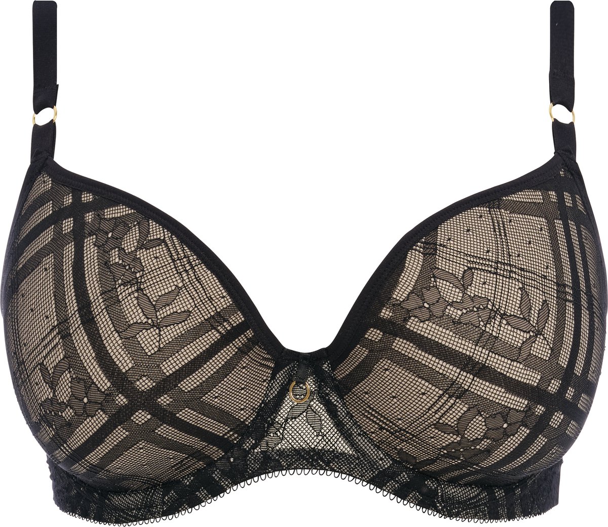 Freya Freya Fatale mld plunge t-shirt Dames Beha Zwart