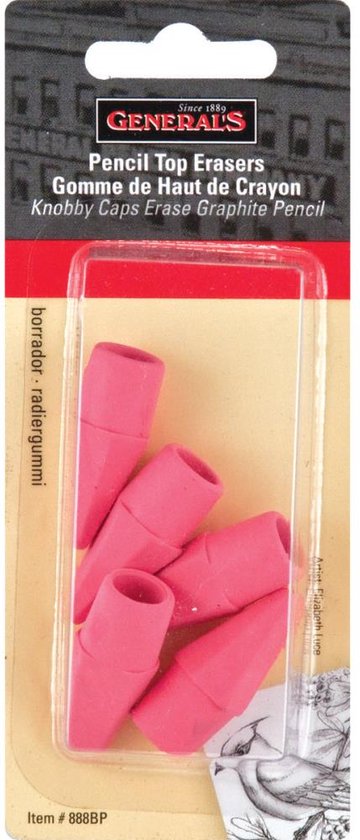 General's - Potlood gum caps - Roze - 5 stuks