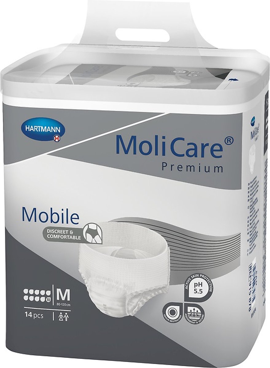 Hartmann Molicare Premium Slip Elastic 10 druppels Medium - 1 pak van 14 stuks