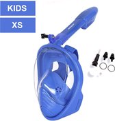 Campingwise full face snorkelmasker - voor KIDS - Blauw - Maat XS