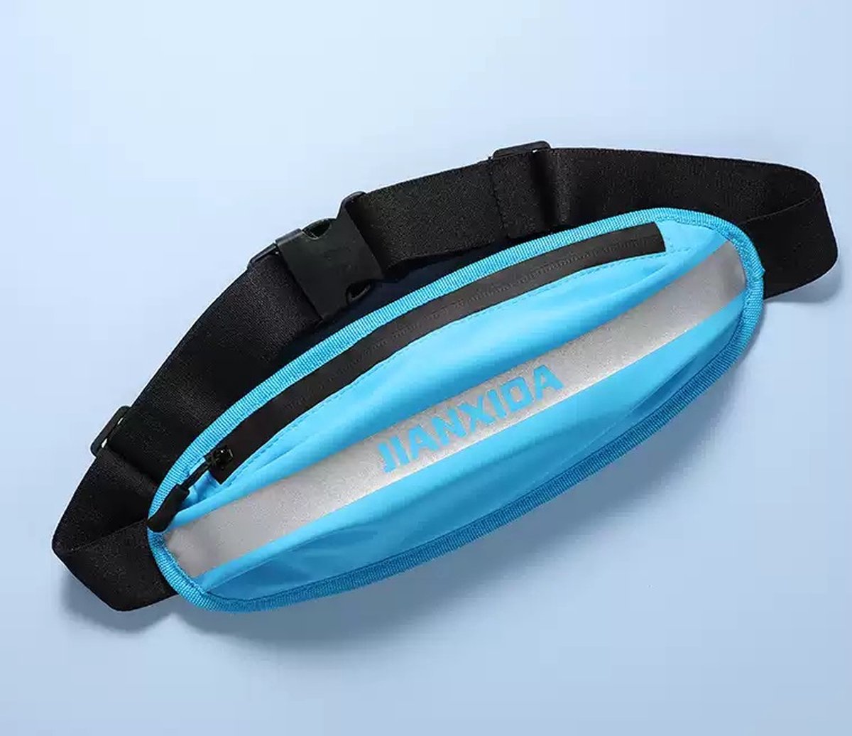 Heuptas - Paspoort - Reizen - Sporten - hardlopen - wandelen - fietsen - Reizen - Wandelen Tas Voor Telefoon/Smartphone/Geld/Pasjes/Paspoort/Bankpas/Sleutels/ - blauw