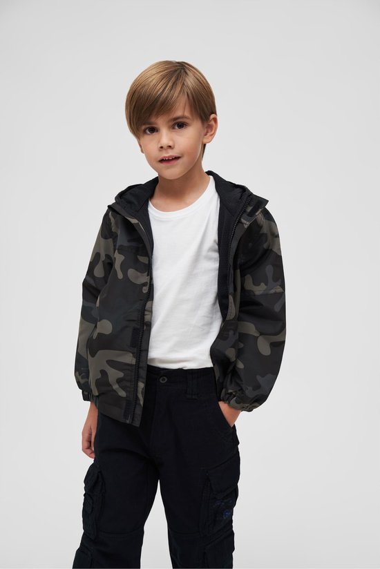 Kids - Kinderen - Boys - Jongens - Dikke kwaliteit - Modern - Mode - Streetwear - Urban - Cargo - Stoer - Windbreaker - Frontzip - Commonly Jacket darkcamo