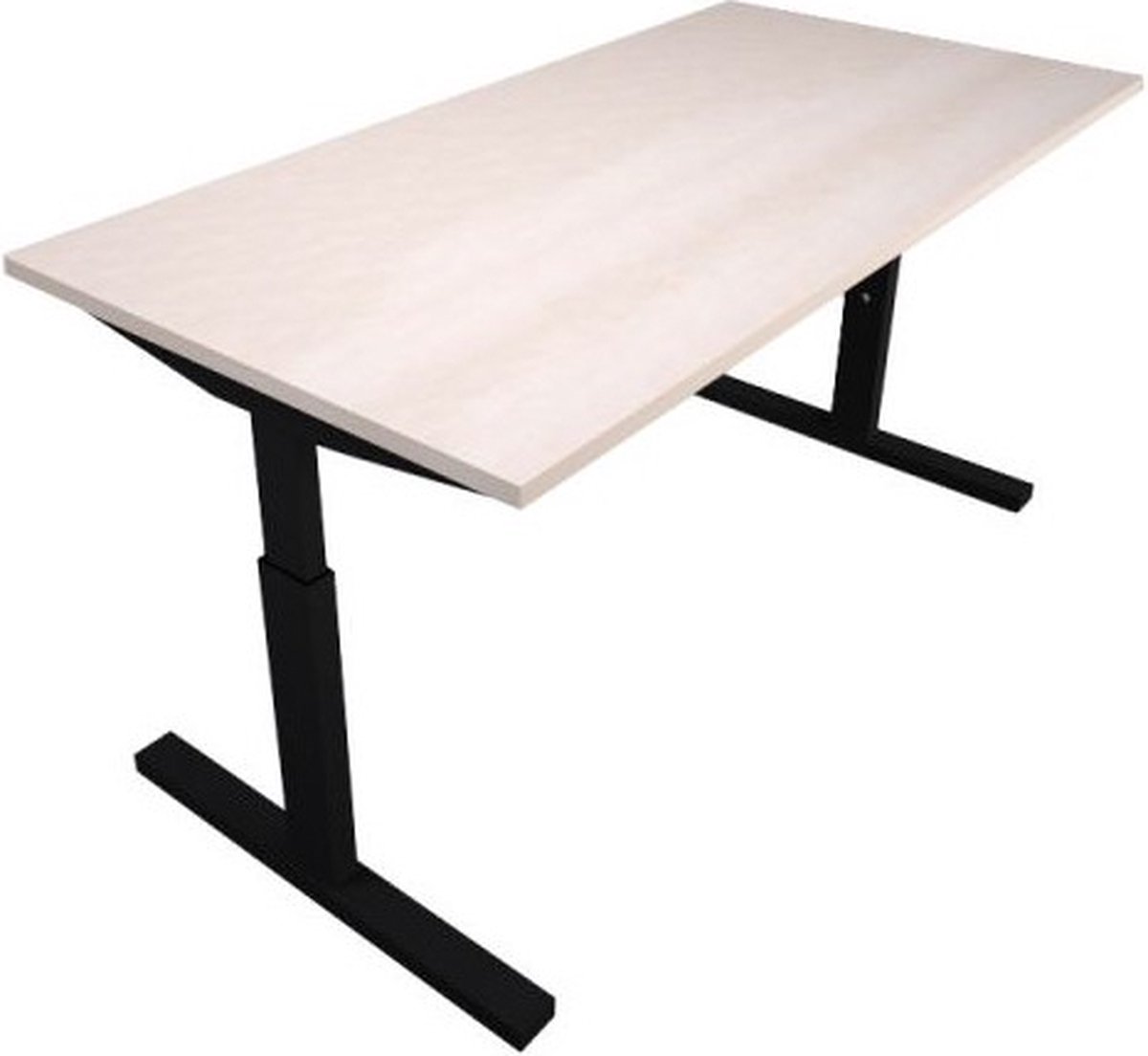 Offeco  Bureau Lobo  - Verstelbaar - Bureaus - Bureau - Kantoormeubels - Game bureau - height adjustable desk - Gaming desk - computertafel - Thuiswerken - 160x80cm - Zwart - Wild peren-- blad-  onderstel- x80