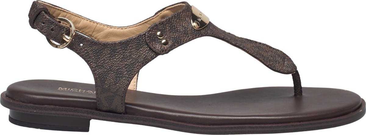 Michael Kors Plate Thong Dames Sandalen - Bruin - Maat 39