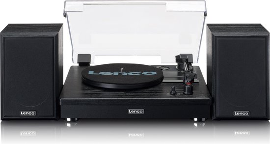 Lenco - LS-101BK - Platenspeler met Bluetooth - Inclusief Speakers - Stereo - Zwart
