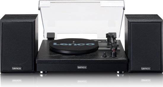 Lenco Platenspeler met Bluetooth - Twee externe Speakers - Auto-stop - LS-101BK - Zwart
