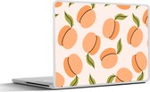 Laptop sticker - 14 inch - Fruit - Abrikoos - Zomer - Patronen - 32x5x23x5cm - Laptopstickers - Laptop skin - Cover
