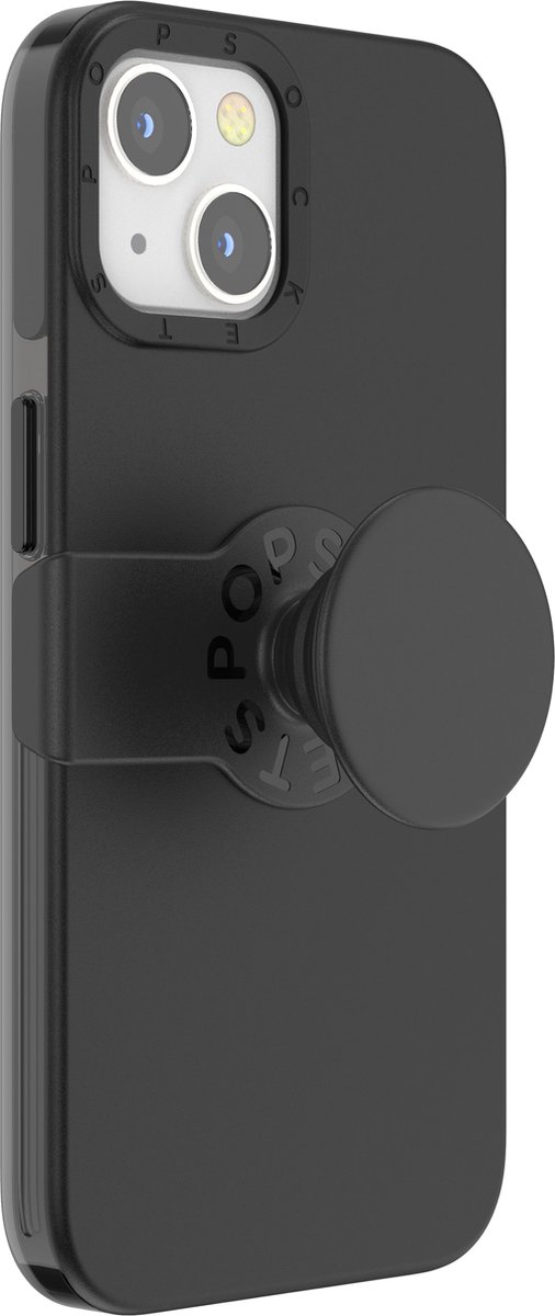 PopSockets PopCase - Telefoonhoesje met Telefoonbutton [telefoon accessoires] voor Apple iPhone 13 - Zwart