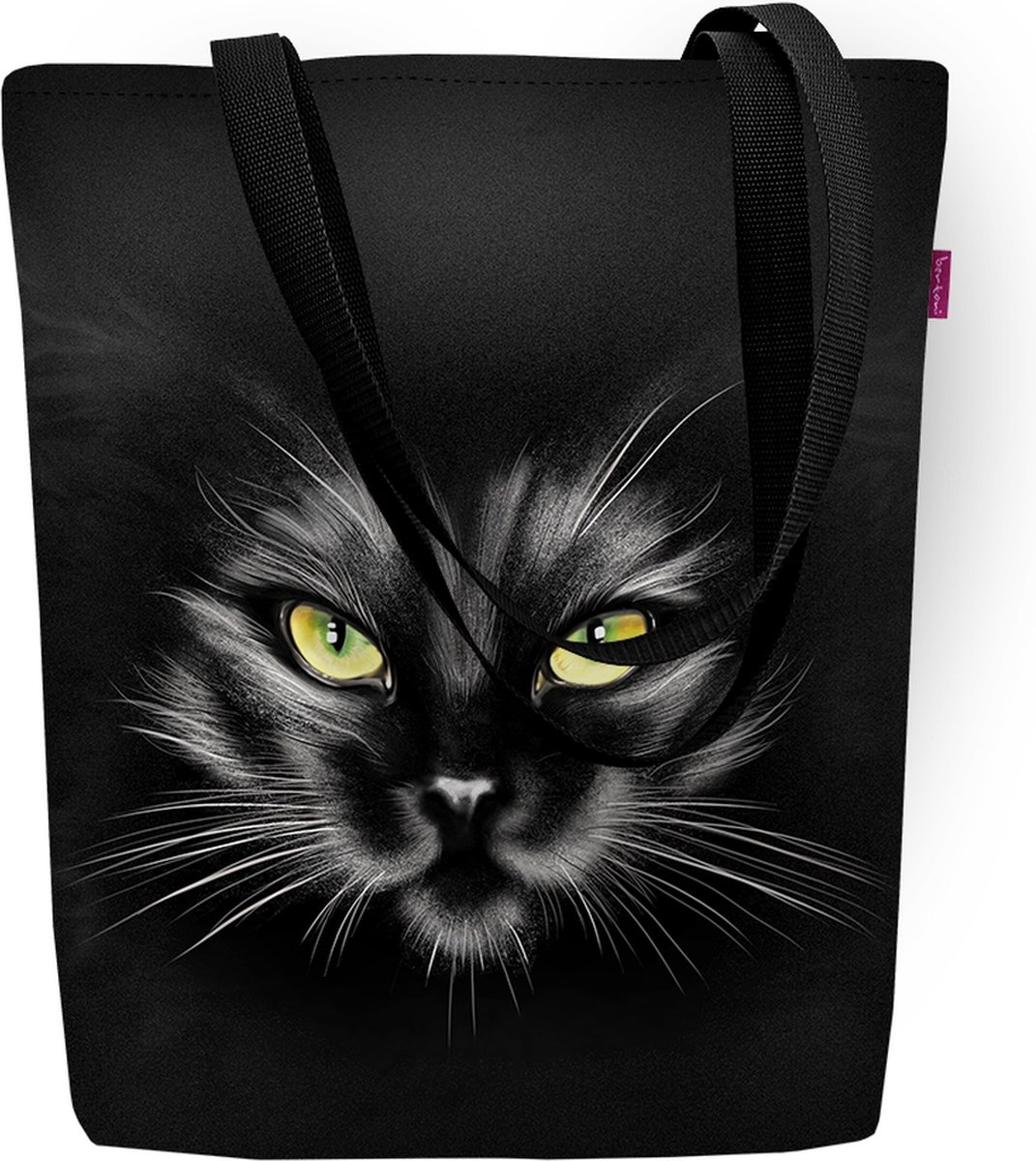 Zonnige Schoudertas met Rits - Dames Shopper 36x40 cm (past A4) - Tote Bag Stoffen tas met motief Nero