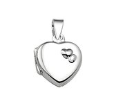 Glams medaillon hart - Zilver