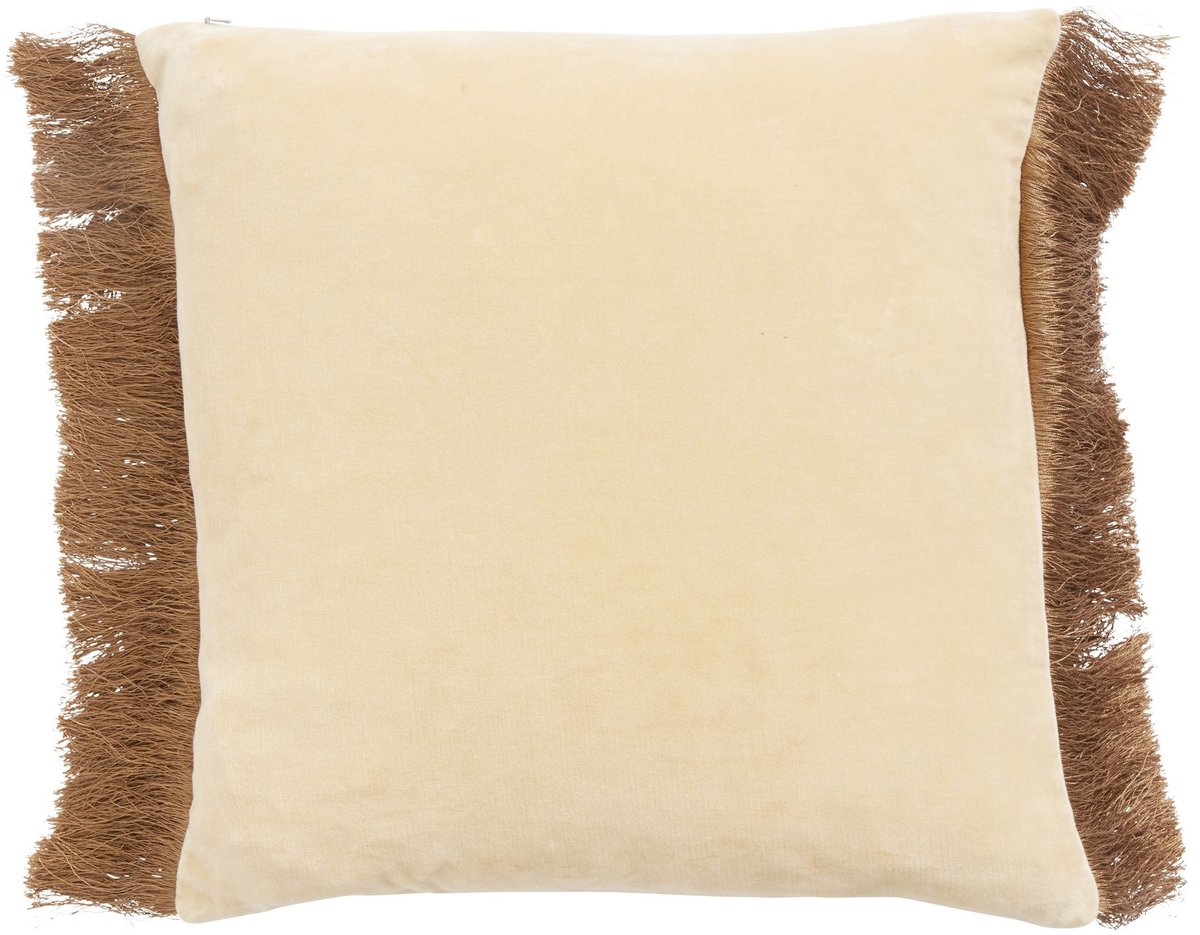 kussenhoes franjes velvet roze 48 x 48