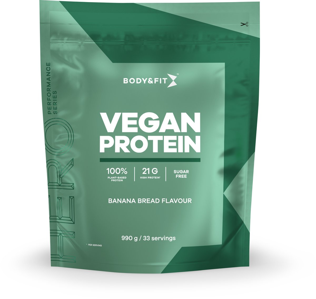 Goedkoopste Body & Fit Vegan Protein Eiwitshake - Banana Bread - Vegan Proteine Poeder - Plantaardige Eiwitshake - 990 gram (33 shakes