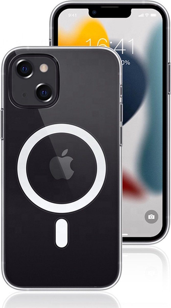 MaxVision Hoesje geschikt voor iPhone 13 - Transparant - Siliconen - Magnetische Aansluiting