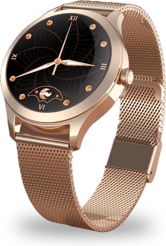 DINTO® Smartwatch Rose Goud - Smartwatch Dames - Smartwatch Android & IOS - Stappenteller - Bloeddrukmeter
