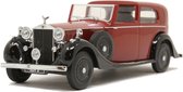 Rolls Royce Phantom III SDV Mulliner (Rood/Zwart) (12 cm) 1/43 Oxford - Model auto - Schaalmodel - Modelauto - Miniatuur autos