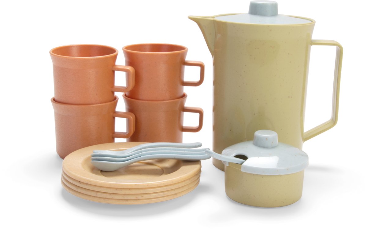 Dantoy - Bio Speelgoed Koffie Servies set - 17 stuks