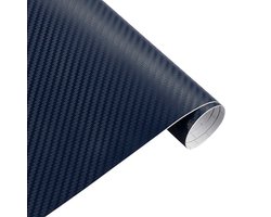 Auto wrap folie - carbon car wrap folie - 30 x 127 cm - Donker blauw
