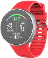 Siliconen Smartwatch bandje - Geschikt voor Polar Vantage V siliconen bandje - rood - Strap-it Horlogeband / Polsband / Armband