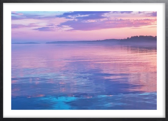 Poster Met Lijst - Misty Seascape Poster (21x30cm)