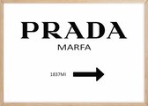 Poster Met Eiken Lijst - Prada Marfa Poster