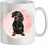 Mok Dachshund 4.4| Hond| Hondenliefhebber | Cadeau| Cadeau voor hem| cadeau voor haar | Beker 31 CL