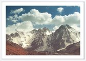 Poster Met Witte Lijst - Pamir Berg Poster