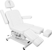 Cosmetische stoel - Elektrische stoel - Leer - Wit - 186x58x85 cm