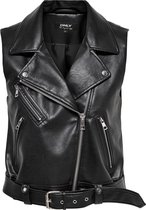 ONLY ONLVERA FAUX LEATHER WAISTCOAT CS OTW Dames Blouse  - Maat XS