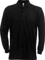 Fristads Heavy Poloshirt Met Lange Mouwen 1722 Piq - Zwart - S