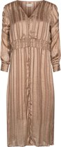 Levete Room Dames Jurk / Dames kleding - Liva 1 - Taupe  - Maat L