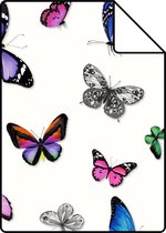 Proefstaal ESTAhome behangpapier vlinders multicolor - 138507 - 26,5 x 21 cm