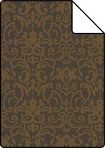 Proefstaal Origin Wallcoverings behang ornamenten bruin en glanzend brons - 346537 - 26,5 x 21 cm