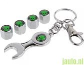 Alien Steeksleutel Sleutelhanger Chrome met Ventieldoppen