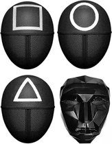 Game Maskers - 4 stuks - Carnaval - Rondje - Vierkant - Driehoek - Frontman