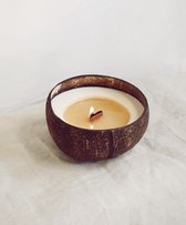 kokosnoot Kaars - 2x cocosnut bowl -Kokosnoot Kom - Medium size - Doorsnede Ø 10 cm - Inhoud 500 ml - cocosnoot candle