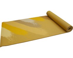 Senz Sports Yogamat Premium - 180 x 60 x 0.6 cm - Geel met print