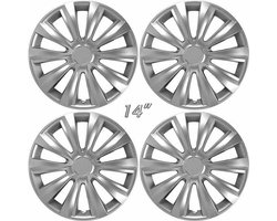 Wieldoppen DELTA-S 14 inch zilver. Set a 4 stuks (CONTROLEER UW BANDENMAAT en lees a.u.b. de onderstaande, uitgebreide tekst!)