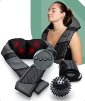 RYM Nekmassage Apparaat met Warmte - Massagekussen- Shiatsu Massage - Rugmassage Apparaten - Inclusief Draagtas en Massagebal