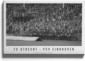 Walljar - FC Utrecht - PSV Eindhoven '76 - Muurdecoratie - Canvas schilderij