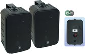 E-Audio B419B 6.5" 2-weg luidsprekers met ophangbeugel 200W 8 Ohm - Set van 2 - Zwart