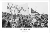 Walljar - Alkmaar supporters '64 - Zwart wit poster met lijst