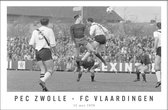 Walljar - PEC Zwolle - FC Vlaardingen '78 - Zwart wit poster