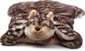 Knuffel kussen wolf - Kussen knuffel wolf - Wolven kussen - Knuffelkussen - Kussen voor kinderen - Dieren knuffel - Dieren kussen