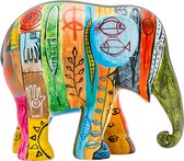 Elephant Parade - Psycho Elephant Antropofagico Tropical - Handgemaakt Olifanten Beeldje - 15cm