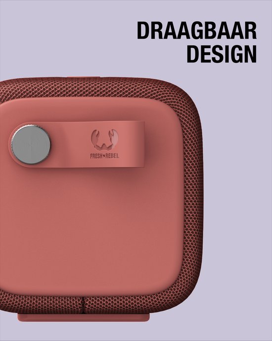 Fresh ‘n Rebel - Draadloze Bluetooth speaker - Rockbox Bold S - Safari Red van Fresh ‘n Rebel — afbeelding 3