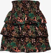 TwoDay meisjes rok met bloemenprint - Zwart - Maat 134/140