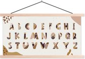 Porte-affiche avec affiche - Affiche scolaire - Alphabet - Citations - Proverbes - Enfants - Kids - Bébé - 120x60 cm - lattes vierges